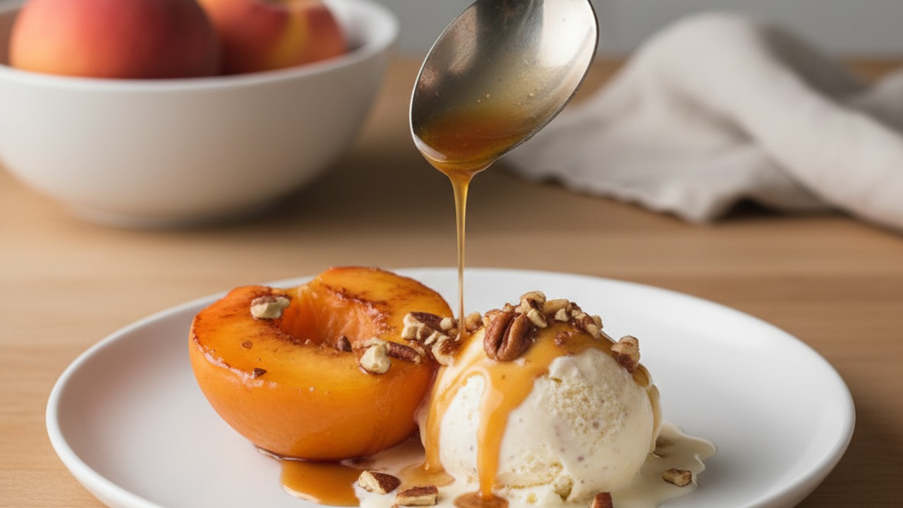 Serve warm with ice cream