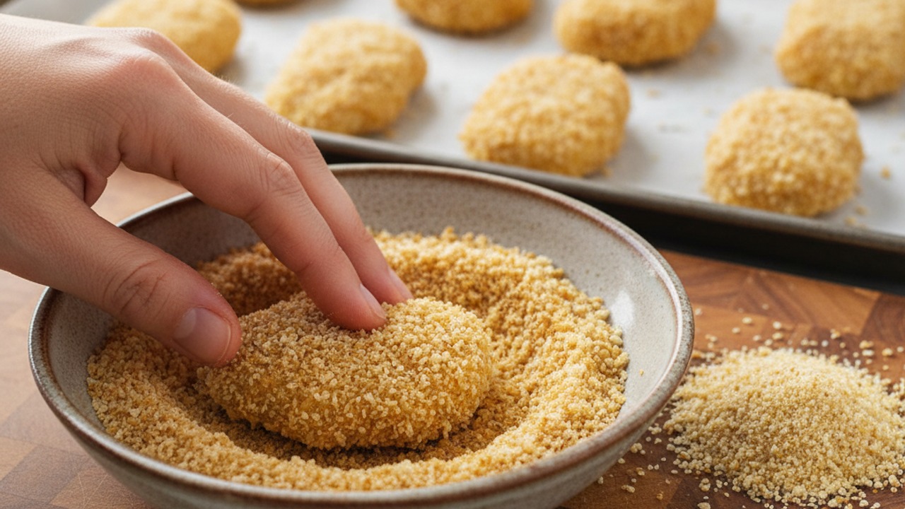 Coat with panko