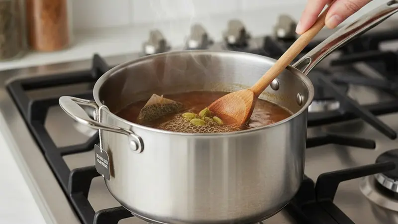 Make a strong chai concentrate