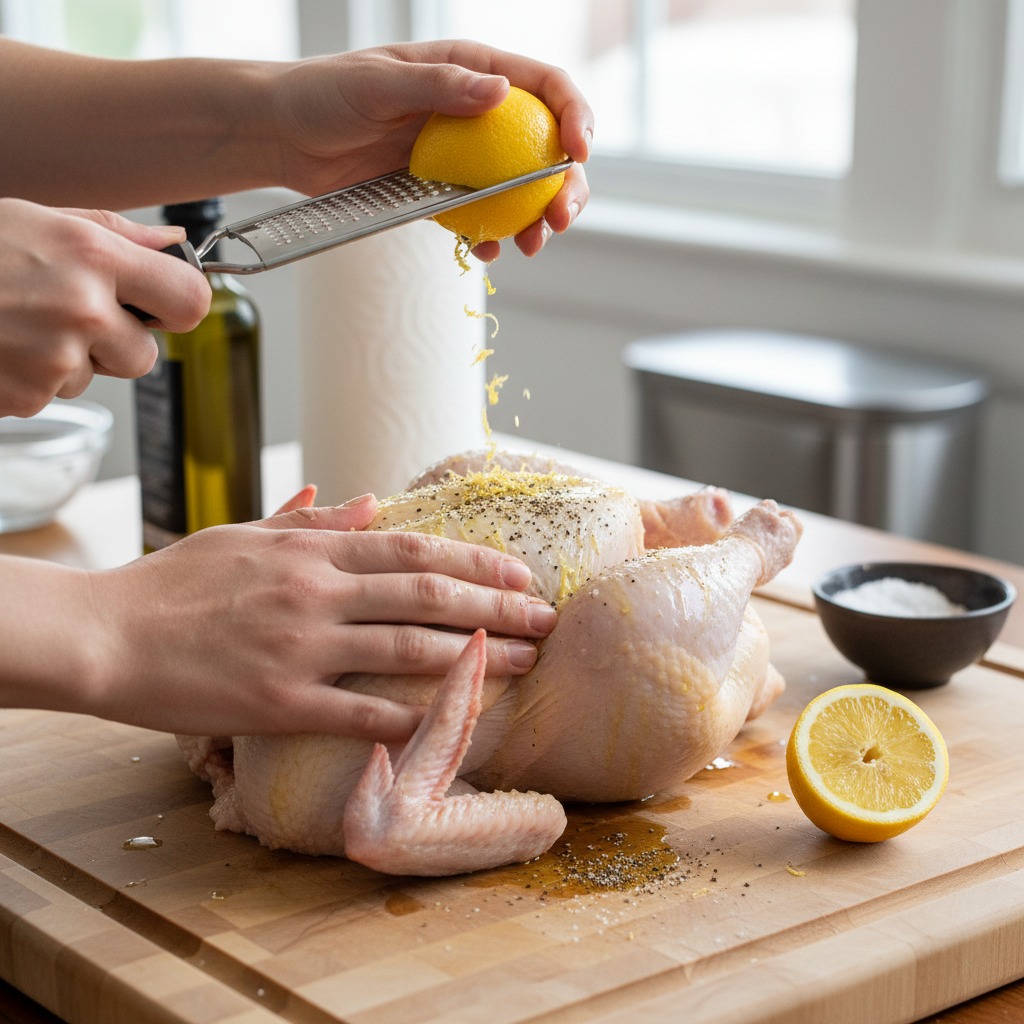 Season and prep the chicken