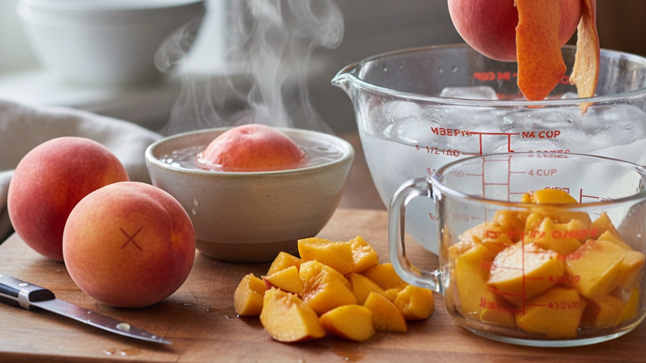 Prep the peaches