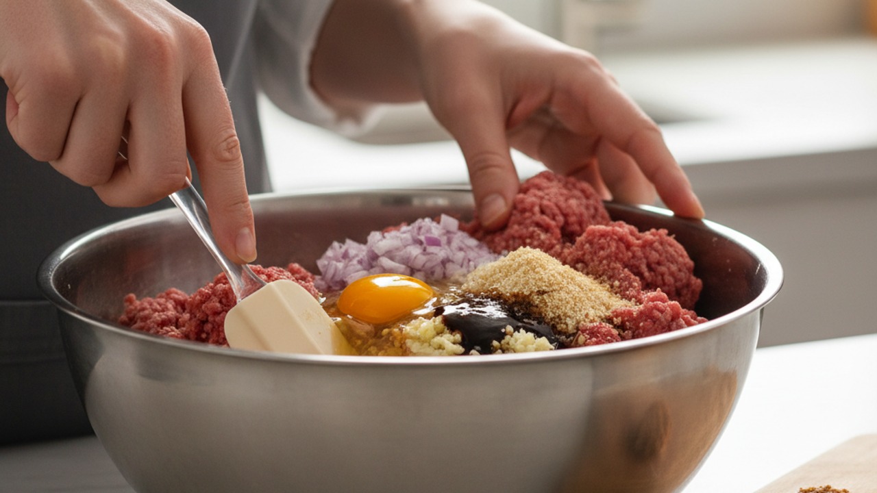 Mix the meatball base