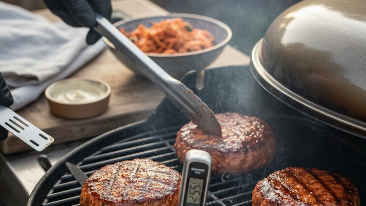 Grill the chicken patties