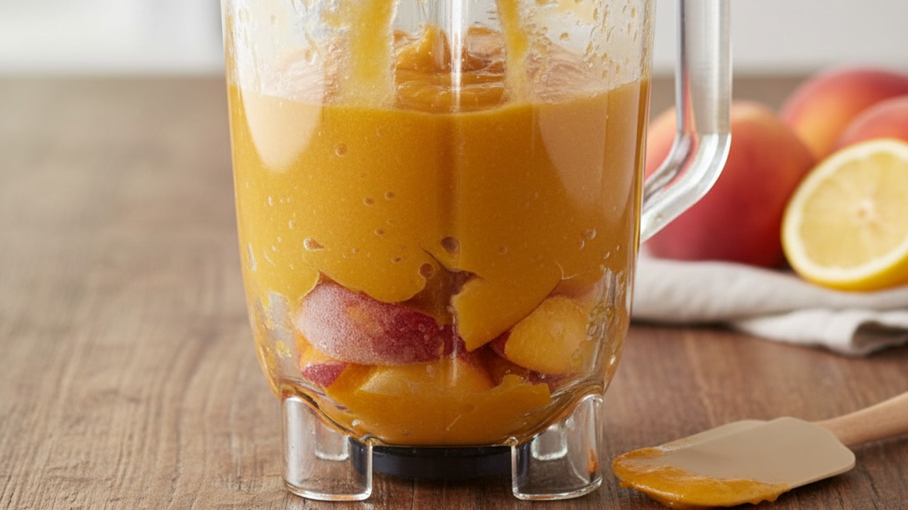 Make the peach puree