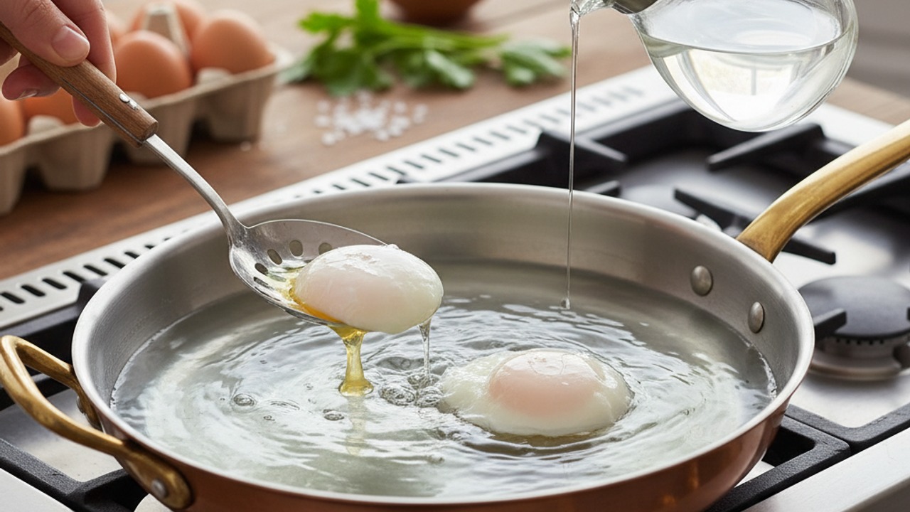 Poach the eggs gently