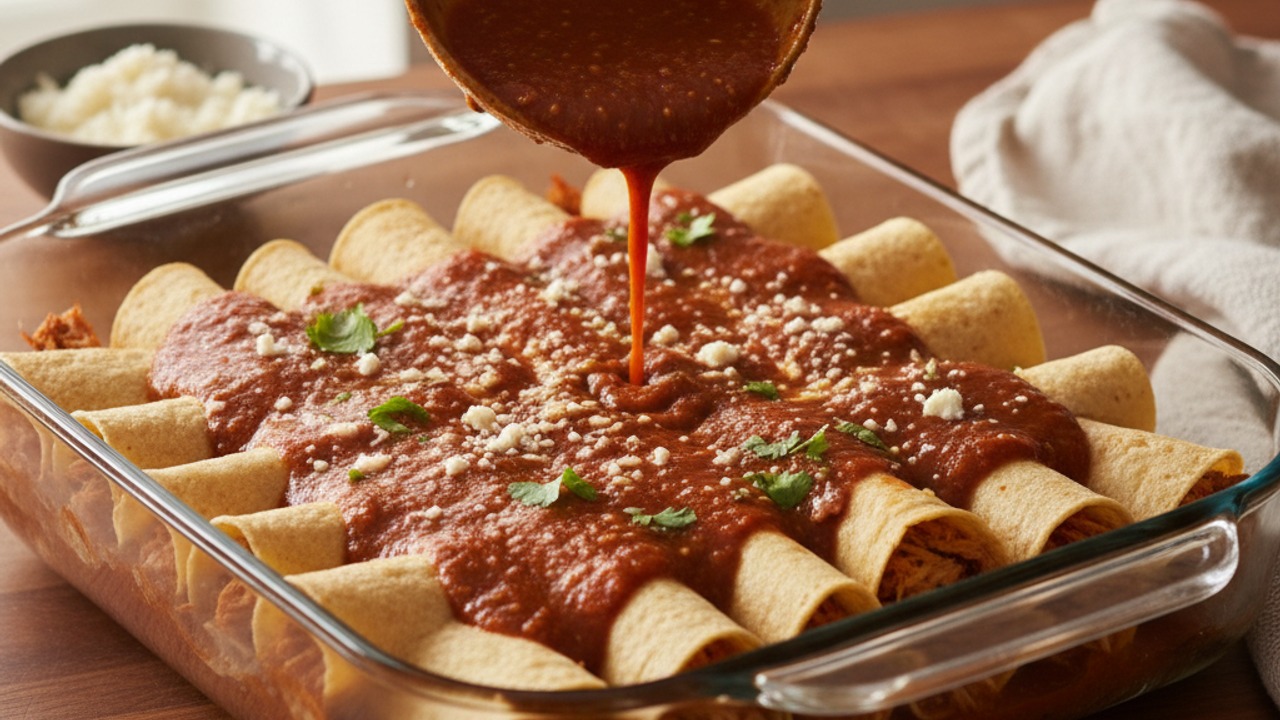 Assemble the enchiladas