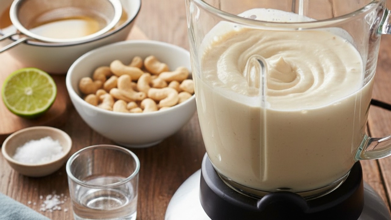 Make the dairy-free cashew crema
