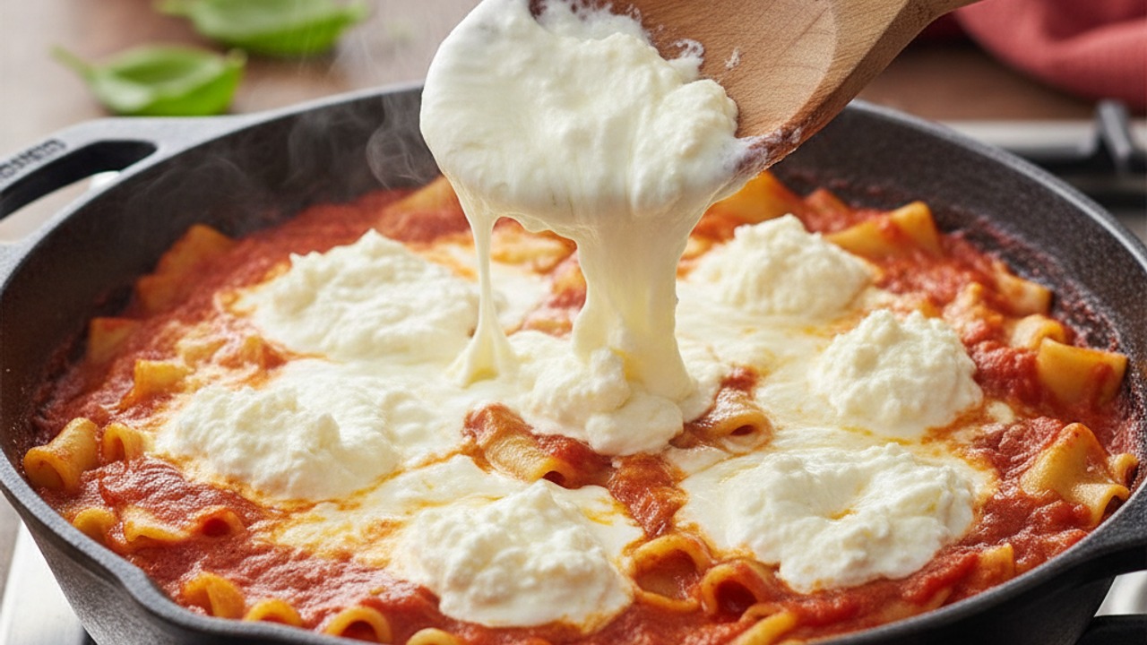 Add the cheese blend and melt