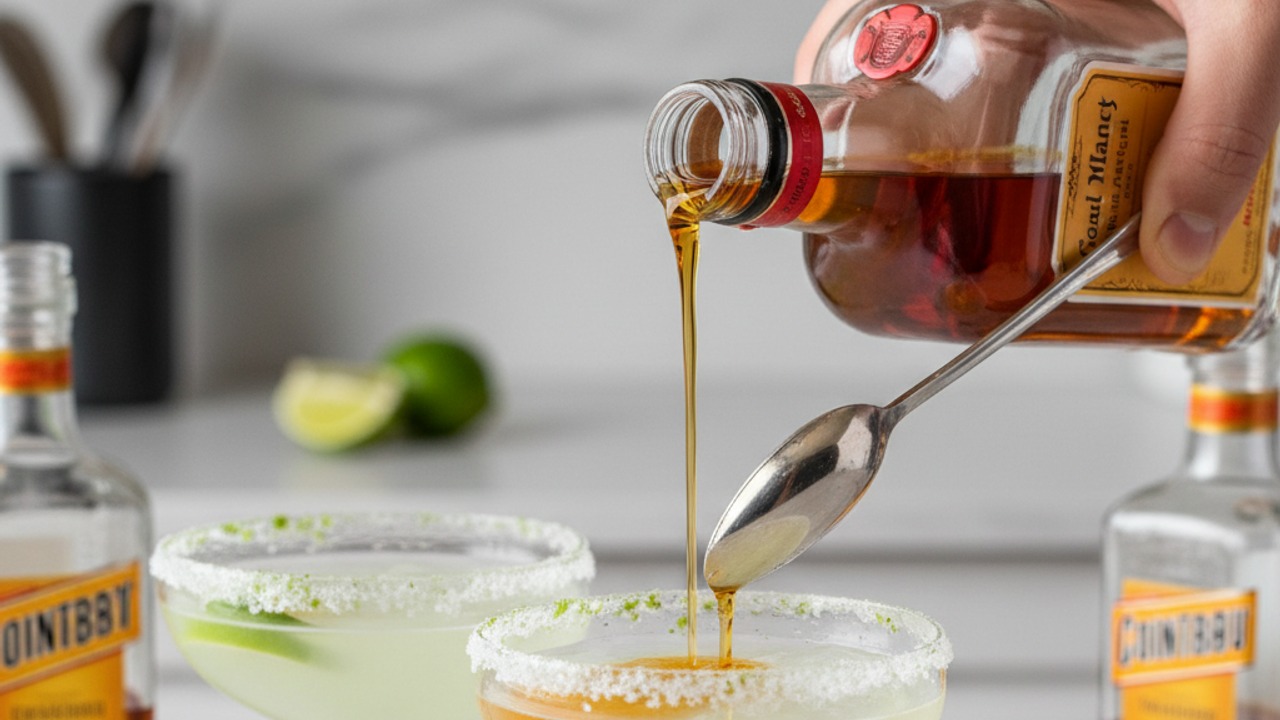 Float the orange liqueur