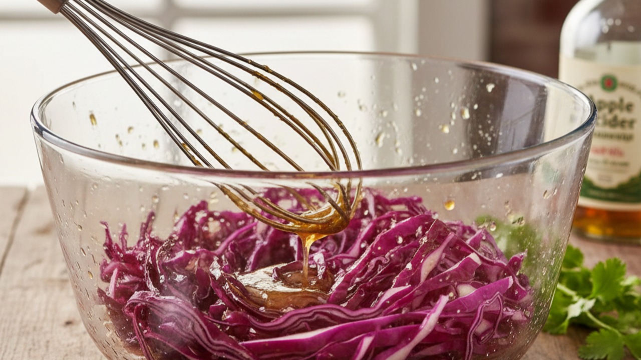Make the quick-pickled cabbage