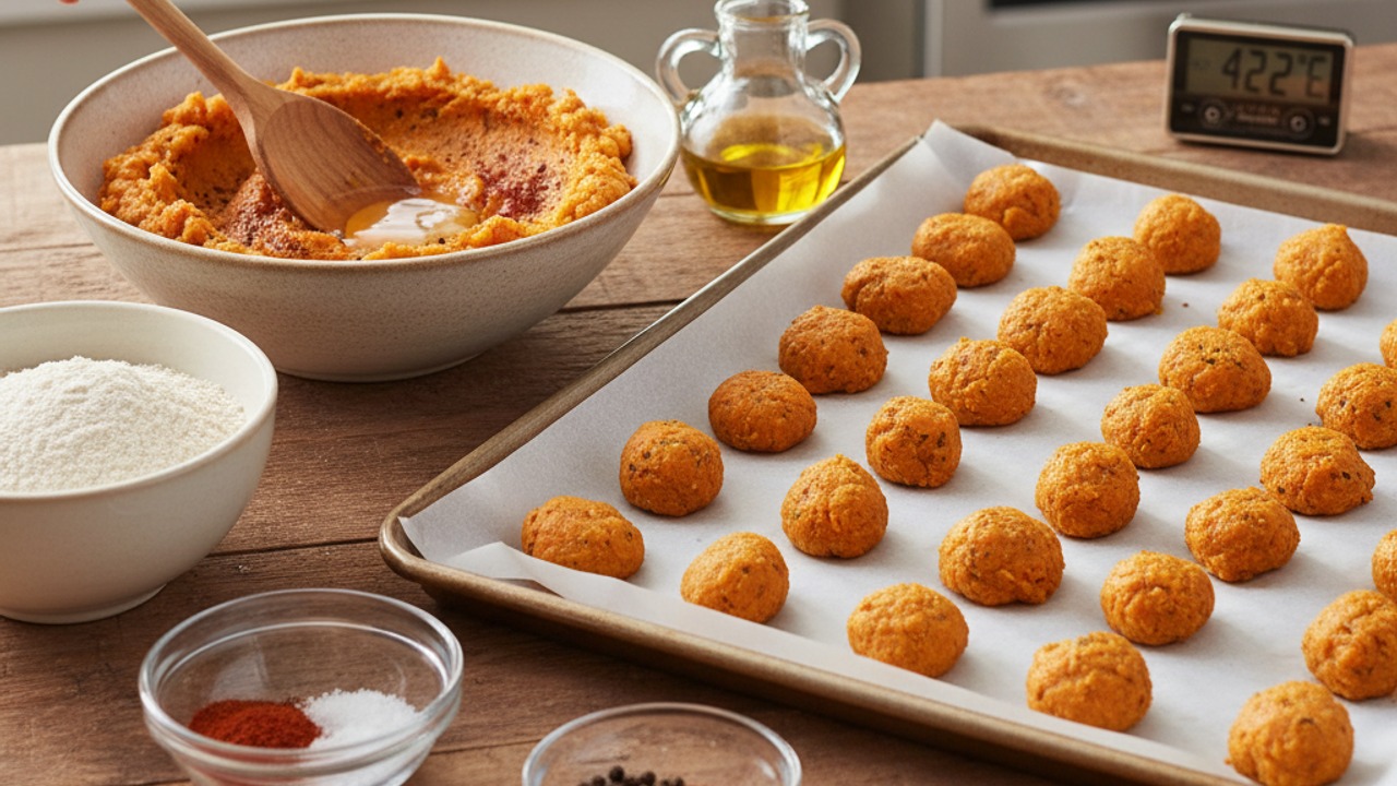 Make the sweet potato tots