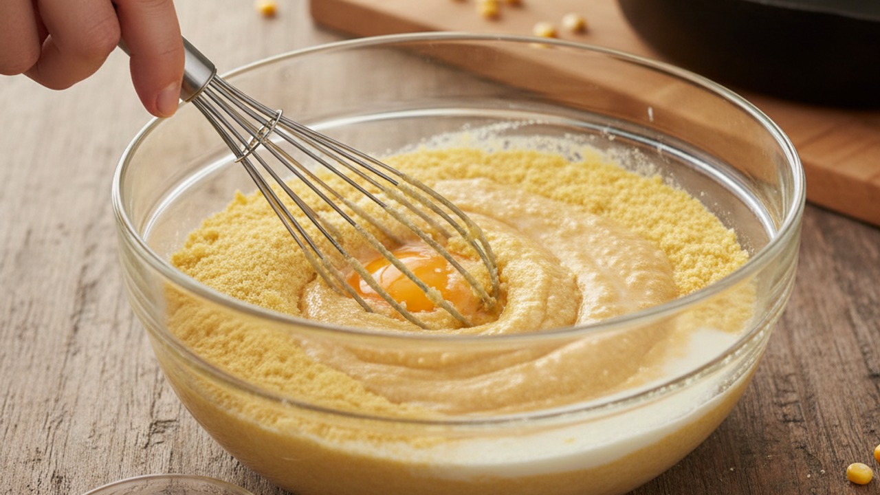 Make cornbread batter