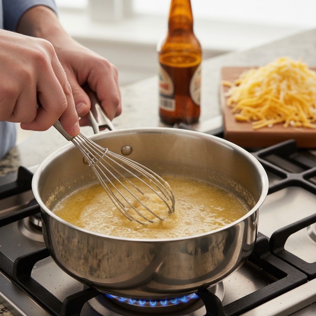 Make the stovetop beer-cheese dip