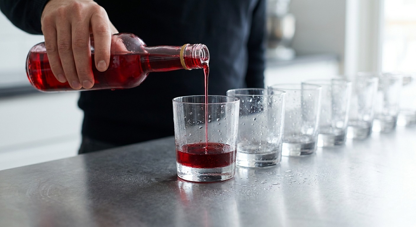 Pour the red base