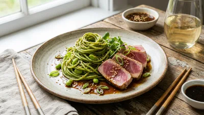 Edamame Tuna Pasta
