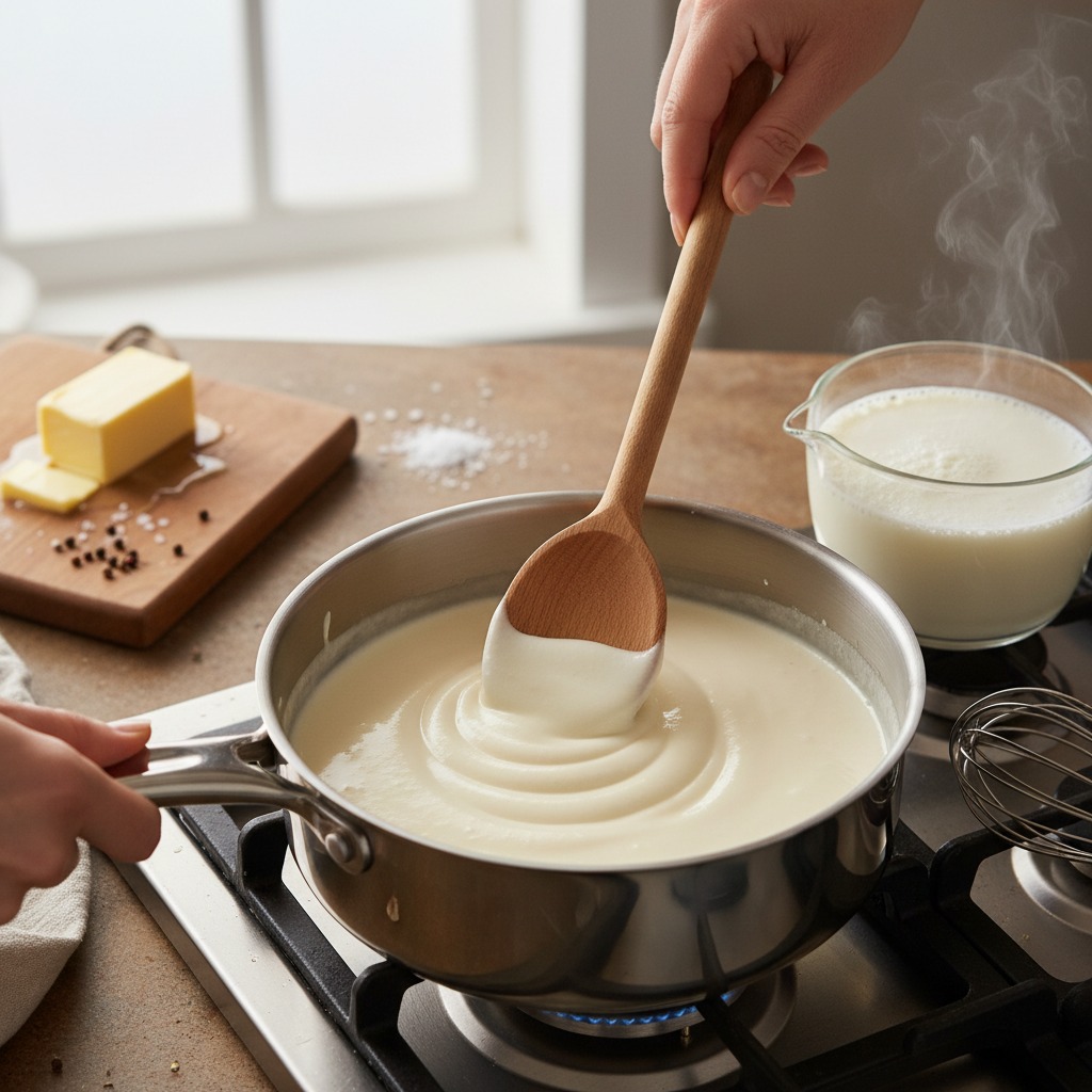Make a smooth béchamel