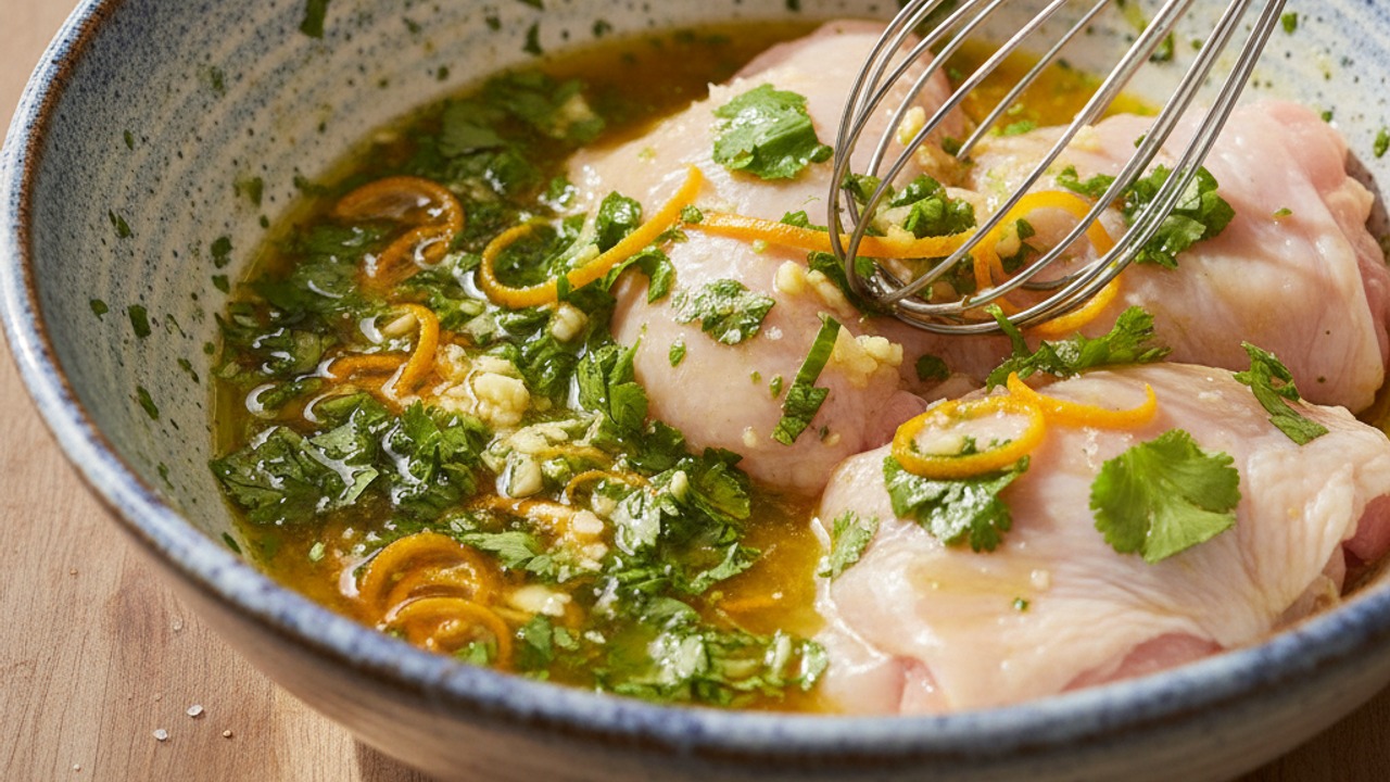 Make the citrus-herb marinade