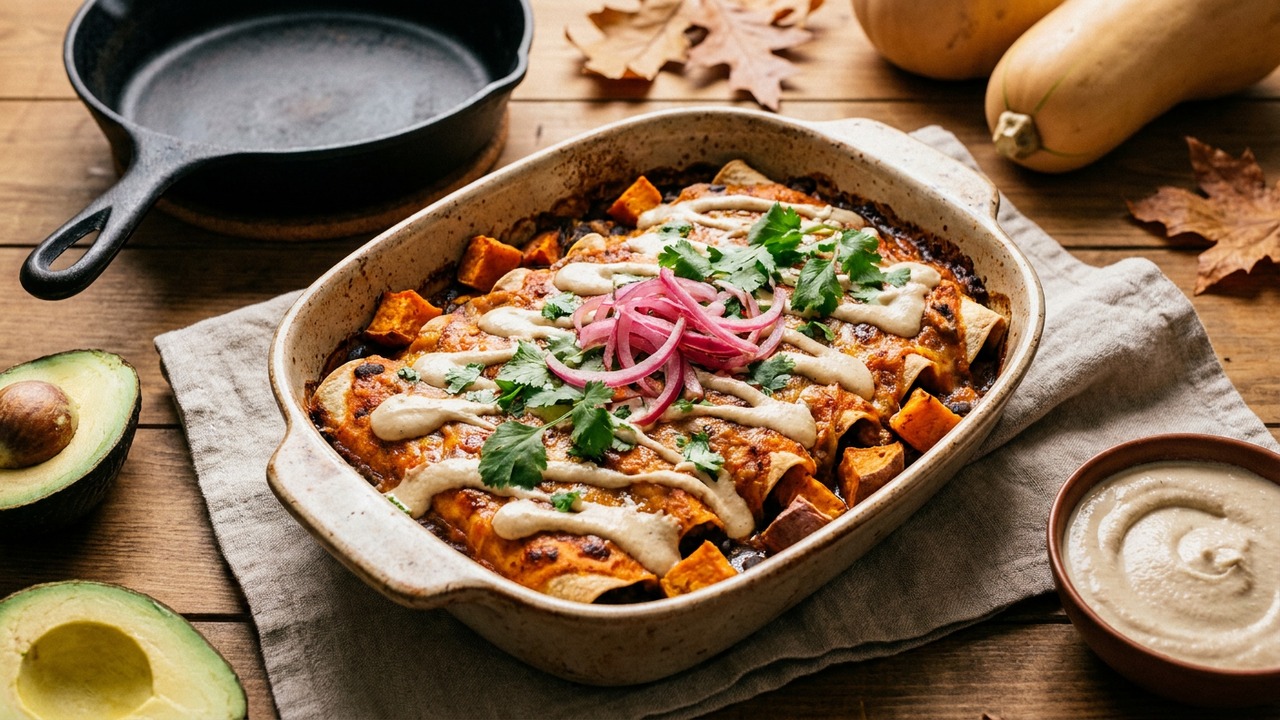 Vegan Black Bean Enchiladas
