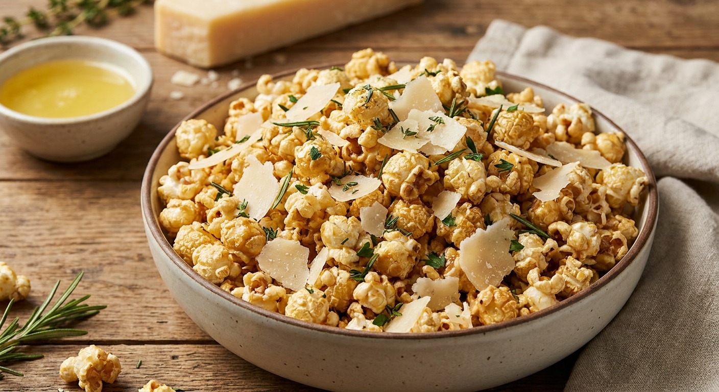 Snake River Farms Beef Tallow Popcorn with Parmesan and Herbs
