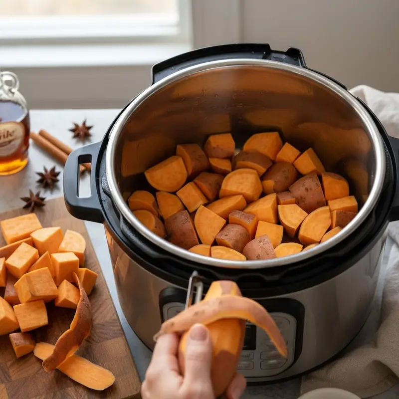 Prep the sweet potatoes