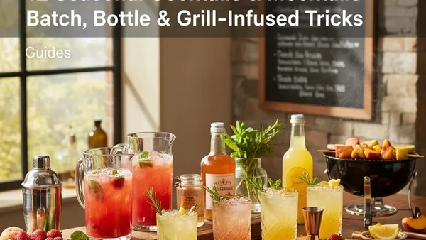 Summer Drink Menu Builder: 12 Seasonal Cocktails & Mocktails — Batch, Bottle & Grill‑Infused Tricks