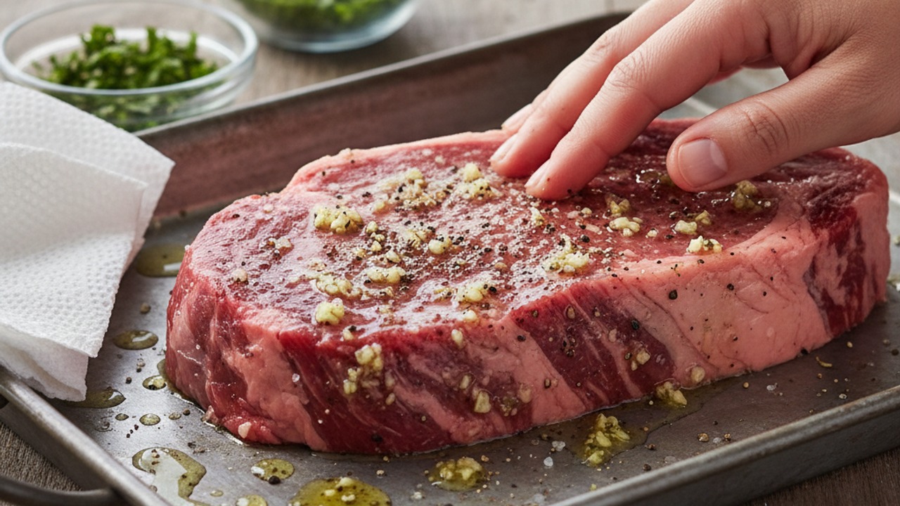 Marinate the steak