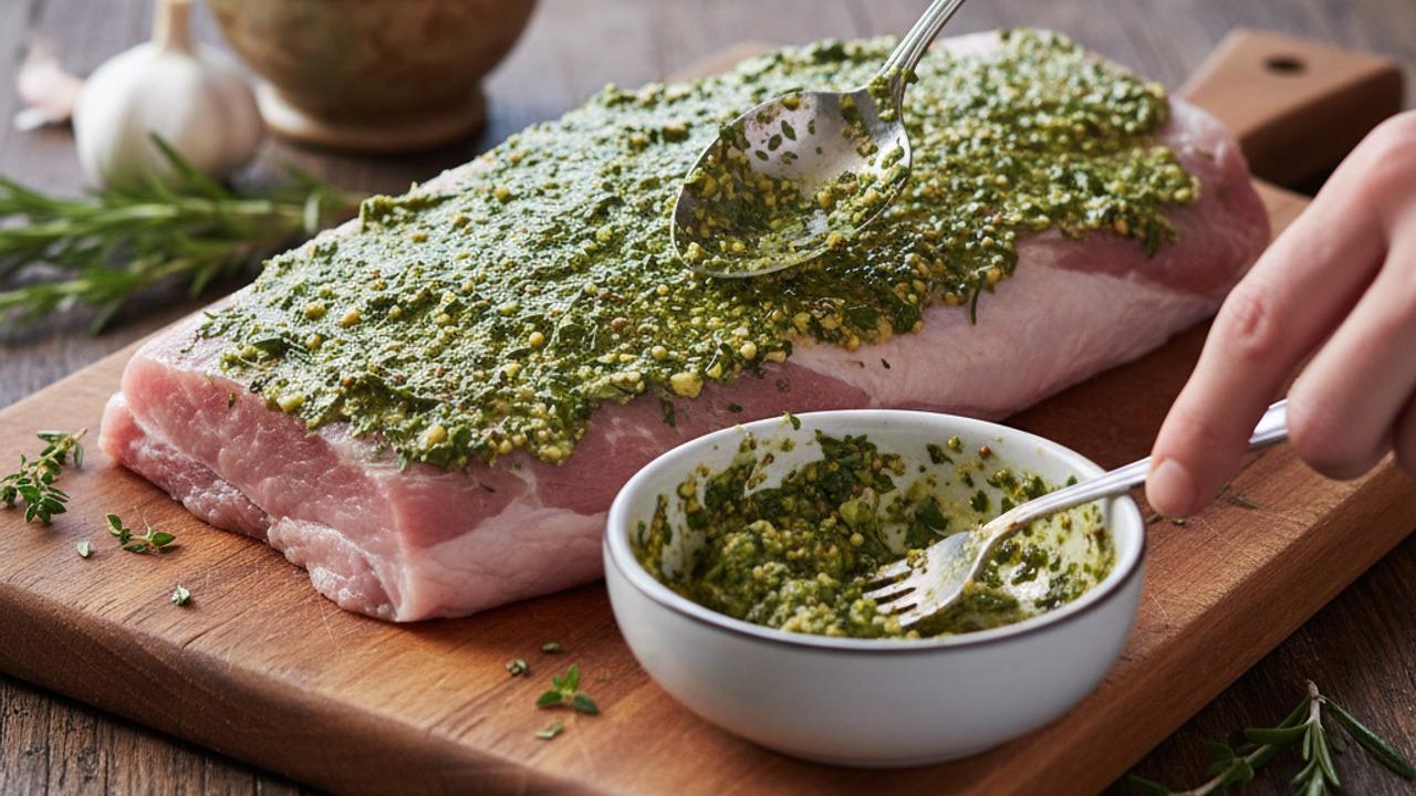 Make garlic-herb paste