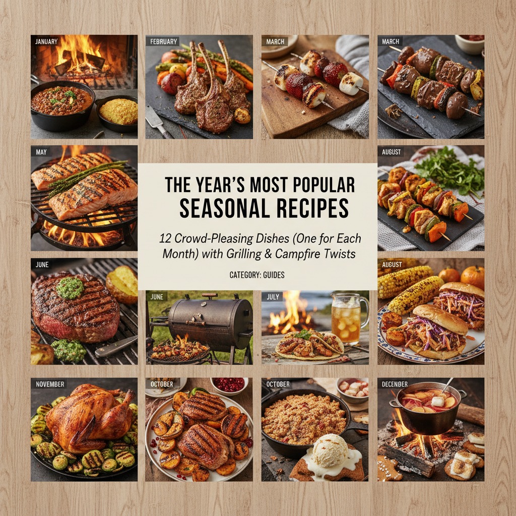 The Year's Most Popular Seasonal Recipes: 12 Crowd-Pleasing Dishes (One for Each Month) with Grilling & Campfire Twists
