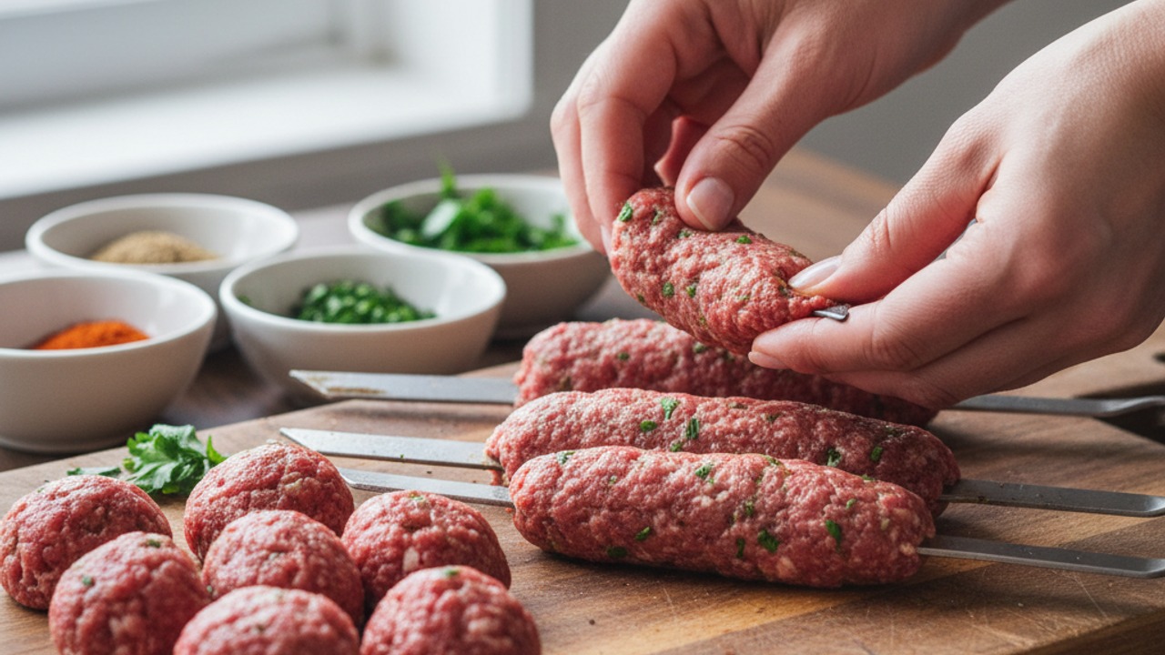 Shape onto skewers