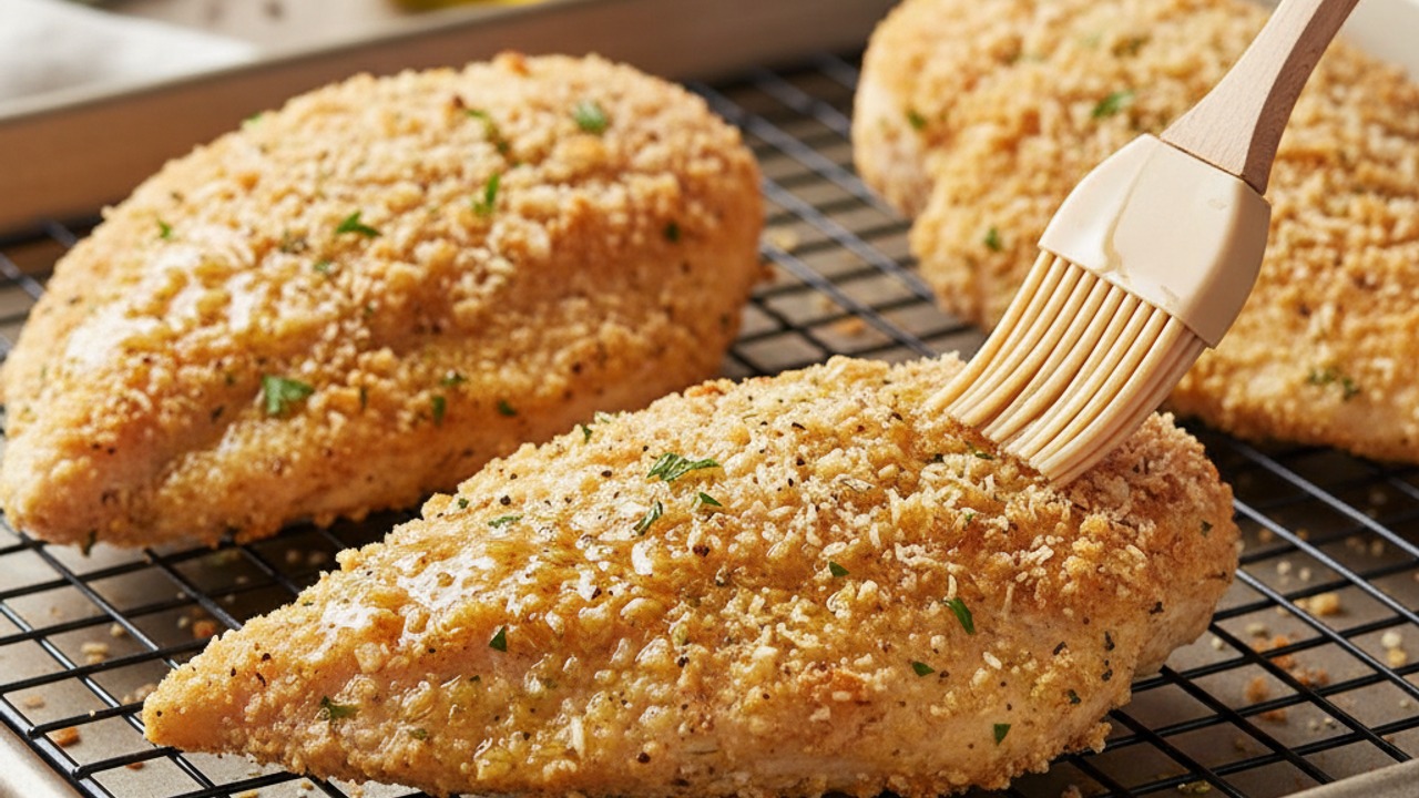 Arrange on a rack and oil the crust
