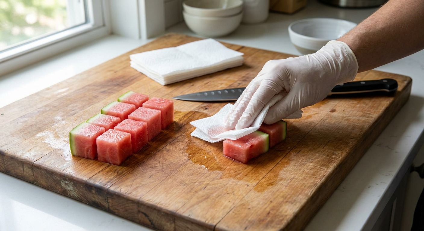 Cut and season the watermelon