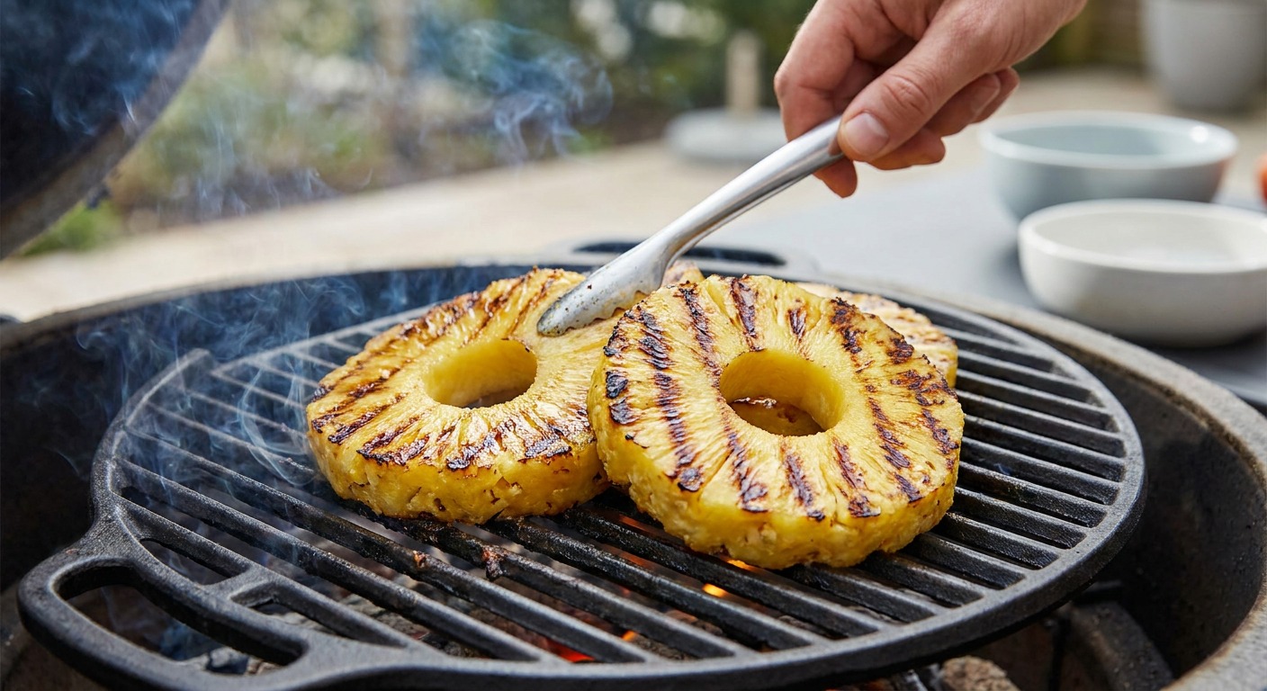 Charred-pineapple wheel garnish and smoke-level options
