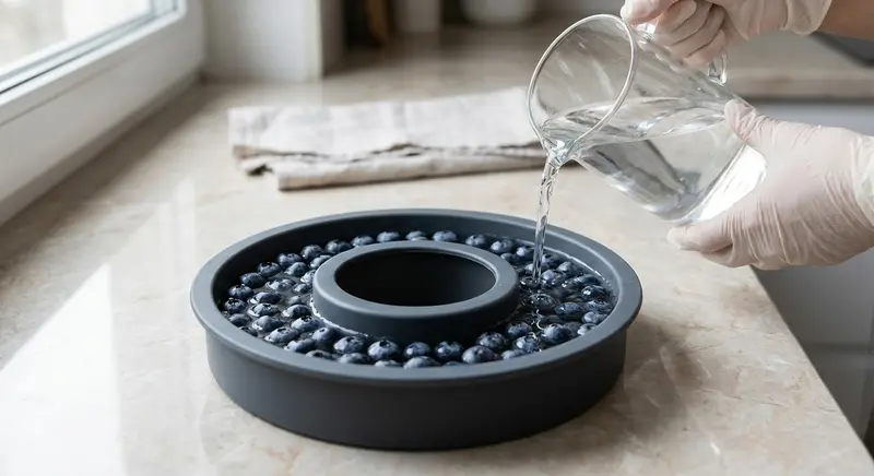 Make blueberry ice rings