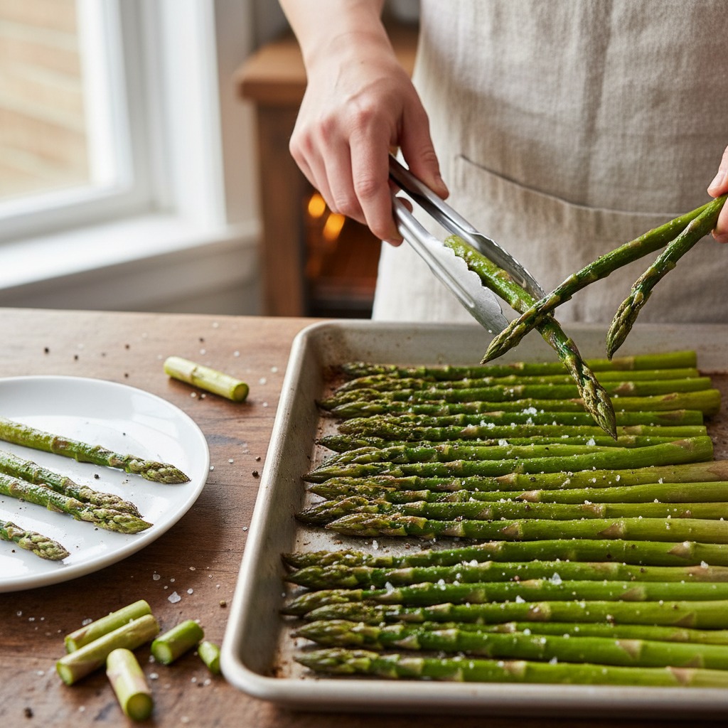 Roast the asparagus