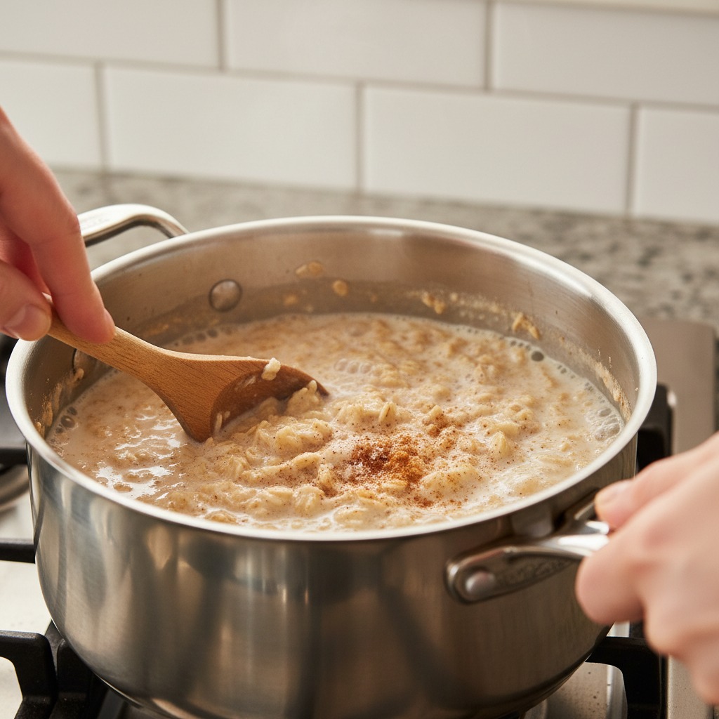 Cook the oats