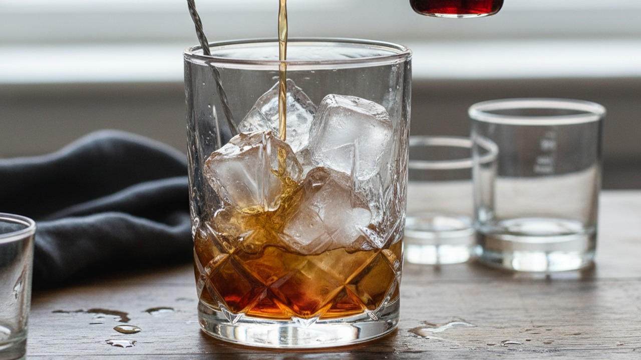 Build the cocktails in a mixing glass