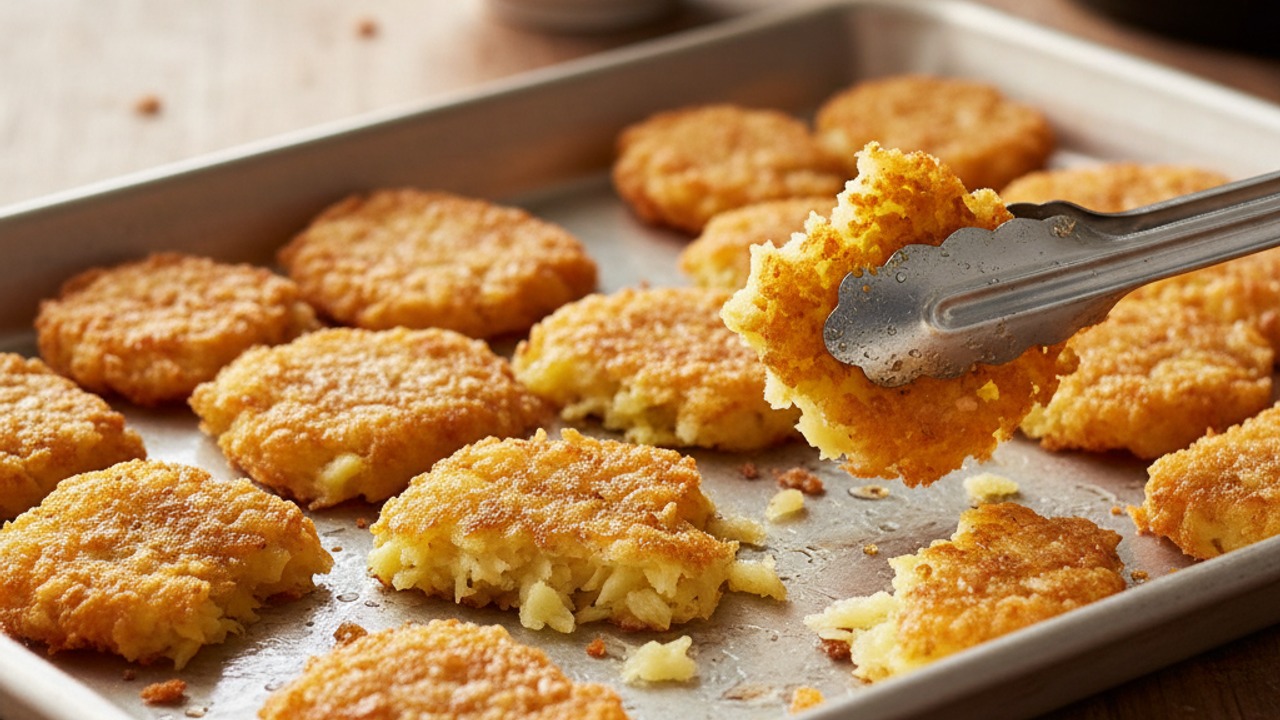 Crisp the tater tots