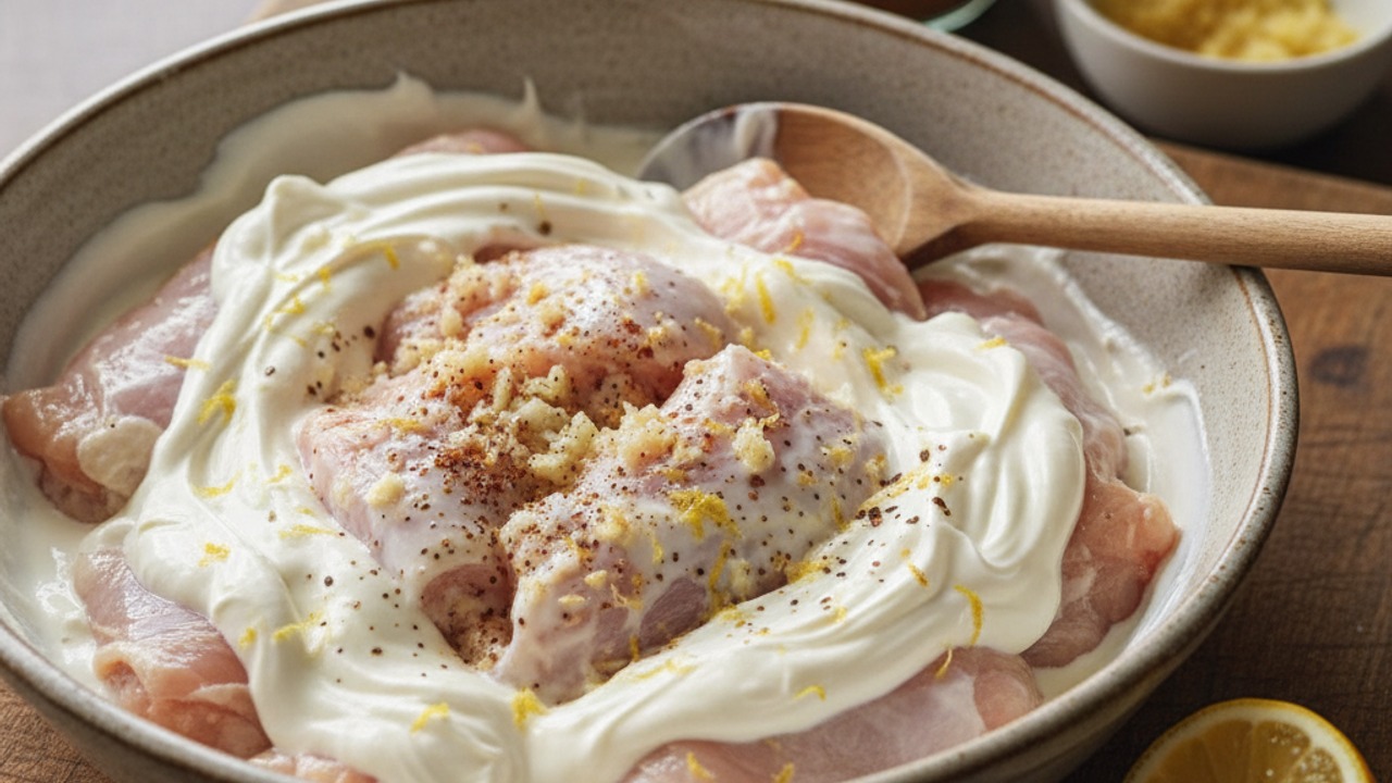 Quick yogurt marinade