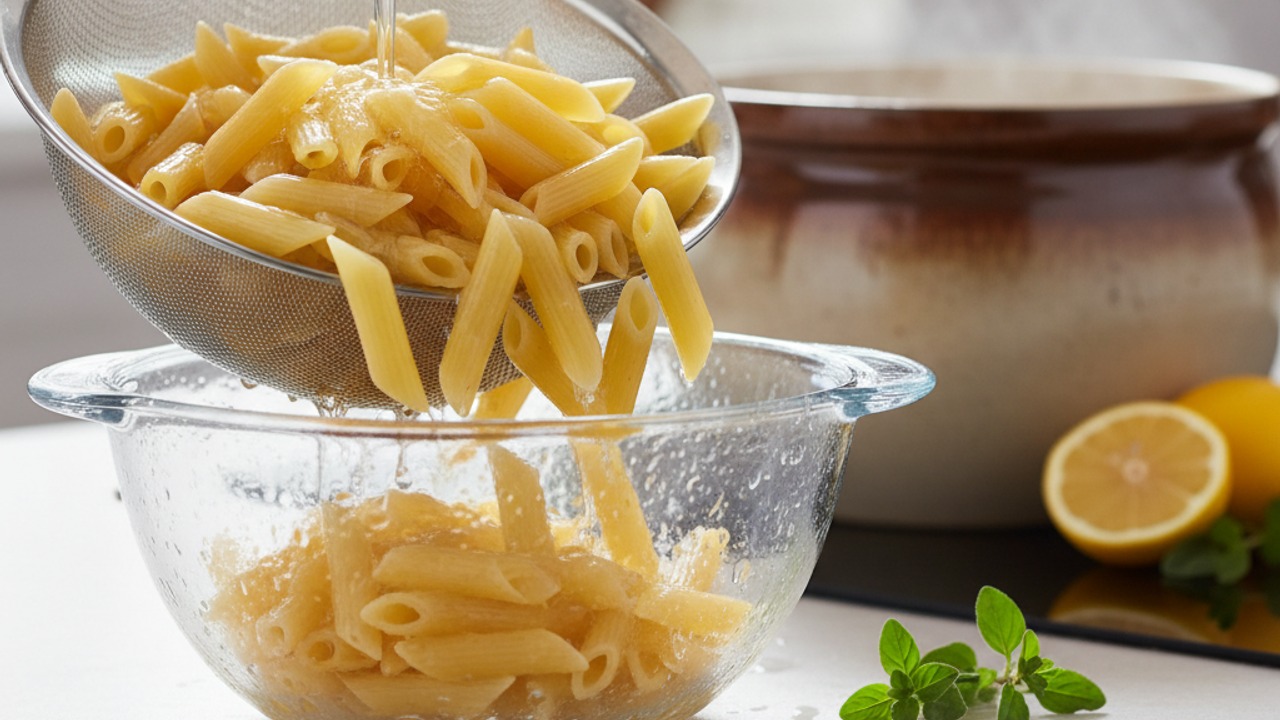 Cook and cool the pasta
