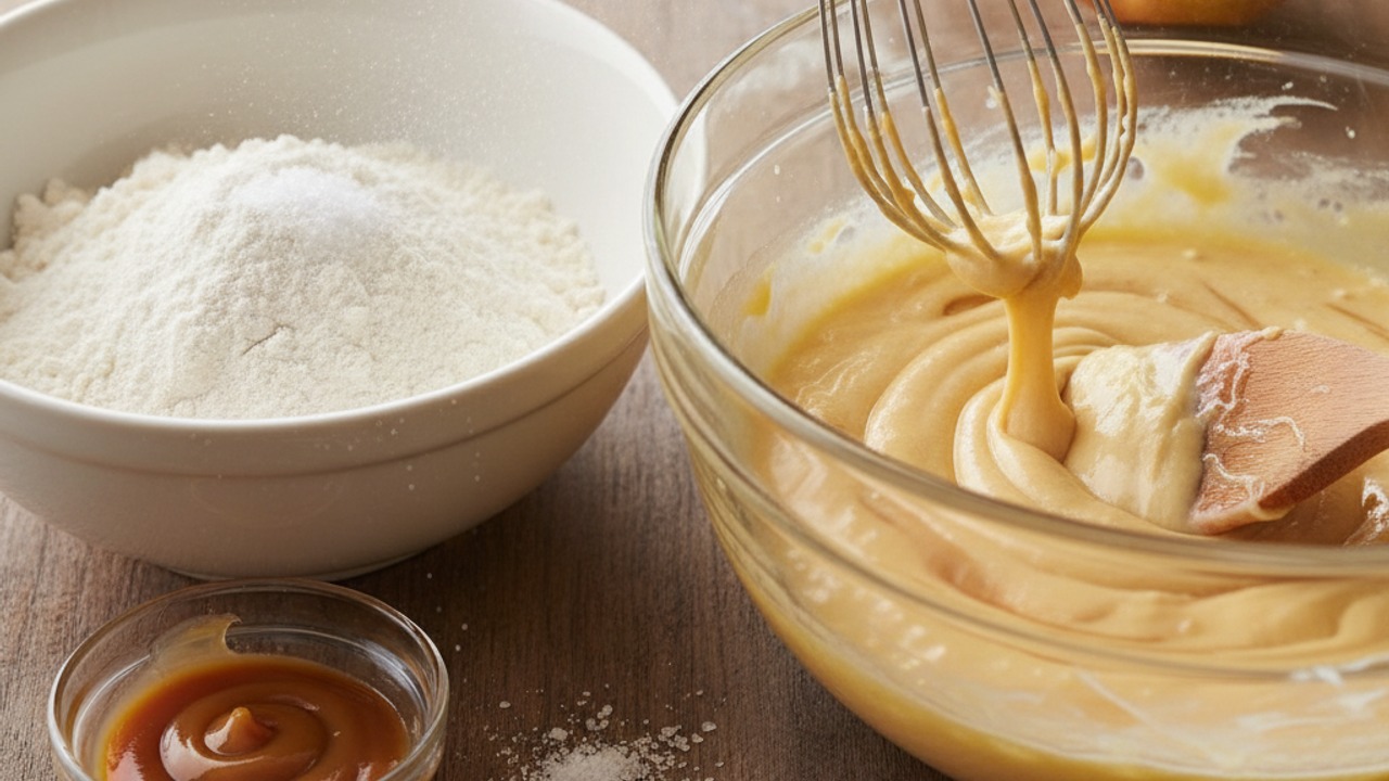 Combine dry ingredients and make batter