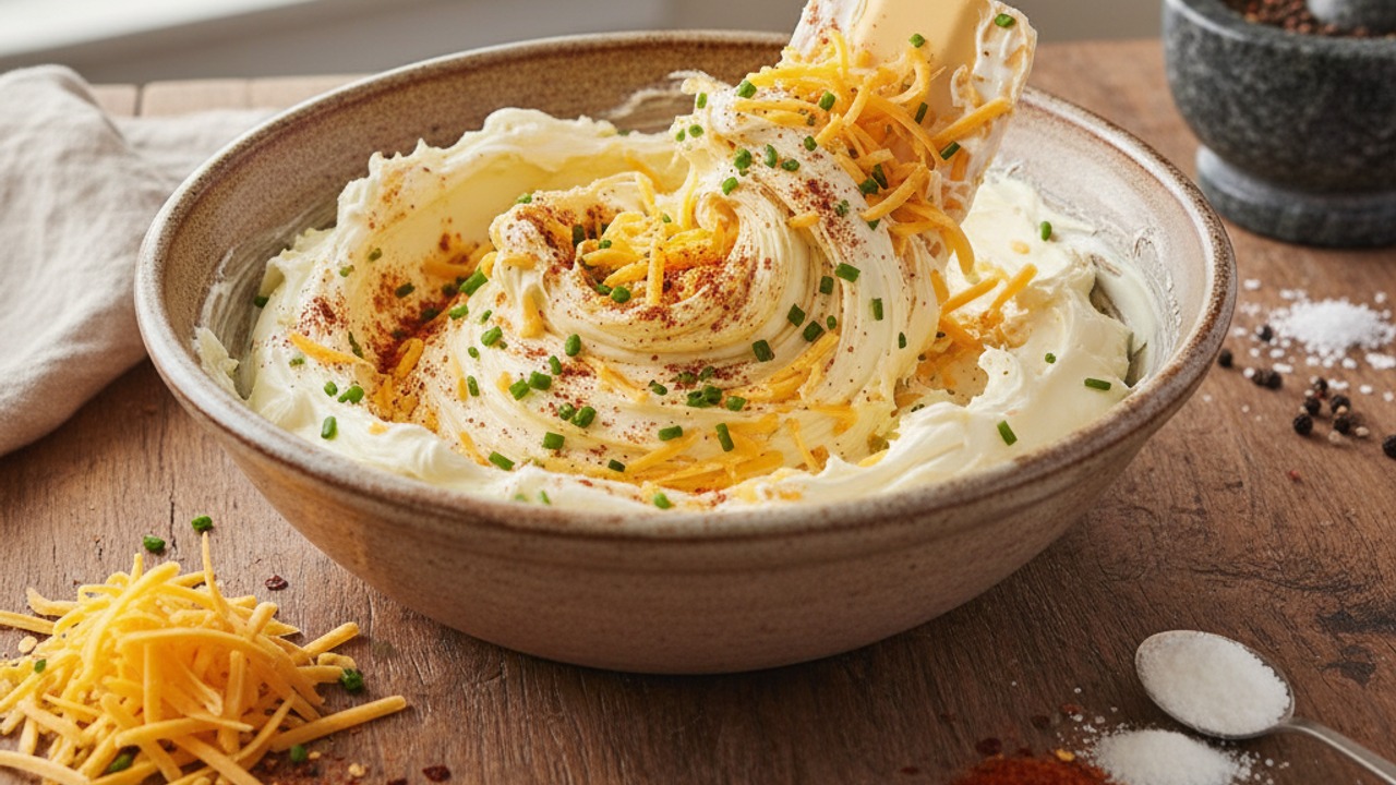 Make the cheesy filling