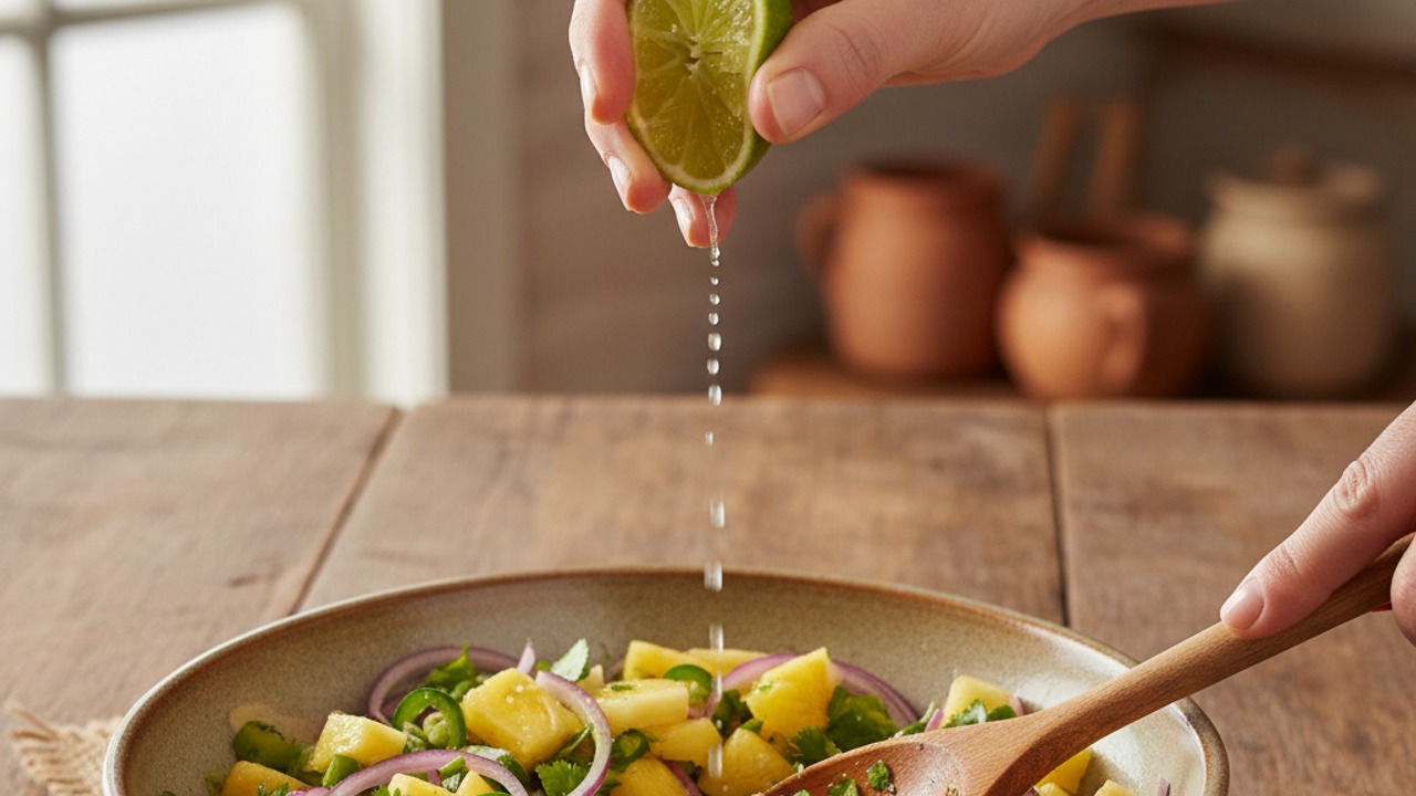 Make the pineapple salsa