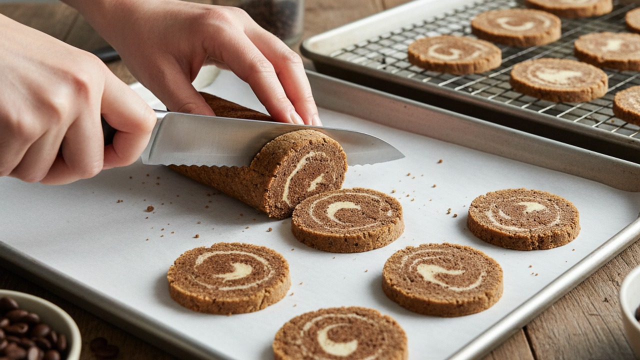 Slice and bake the cookies