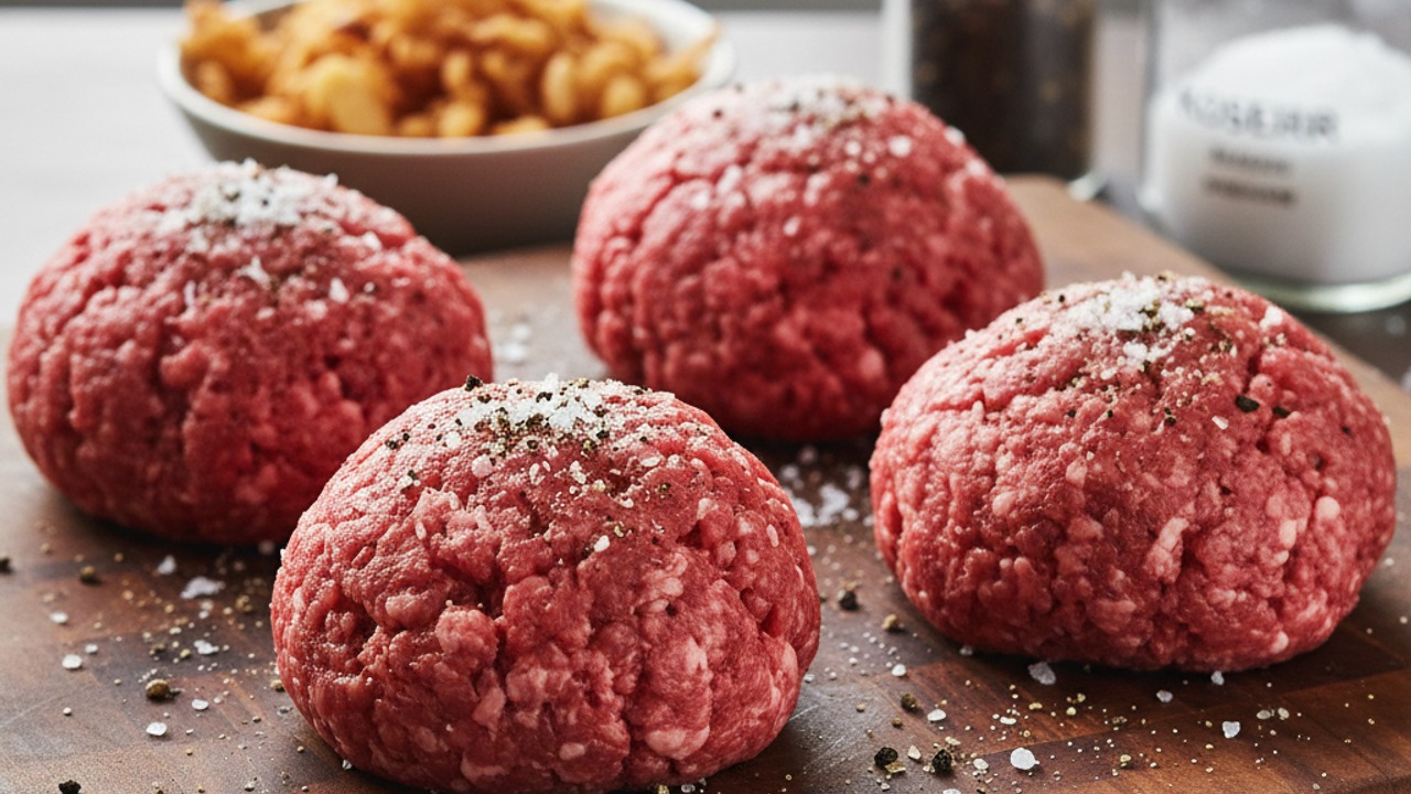 Portion and season the beef