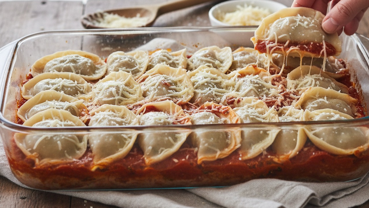 Layer the baking dish