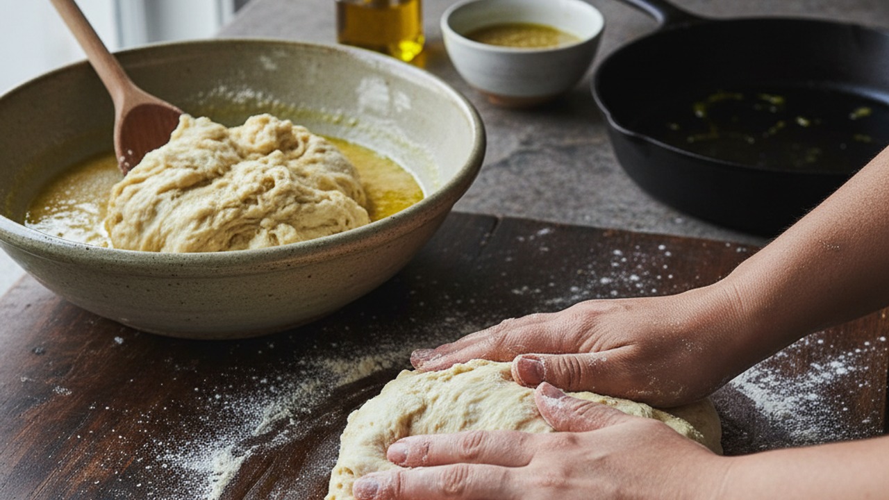 Mix and knead the dough