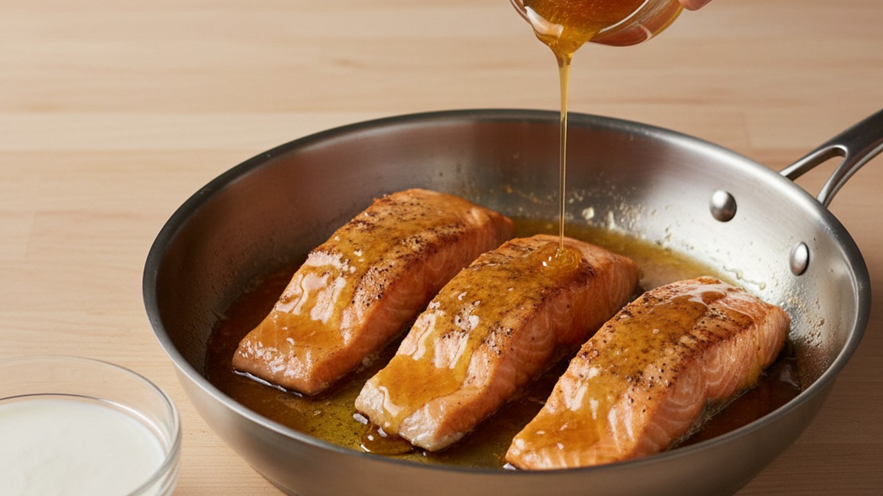 Add glaze and thicken