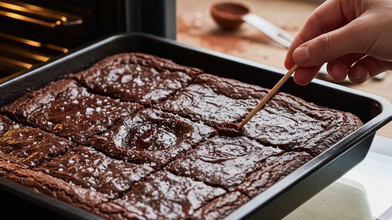 Bake until fudgy