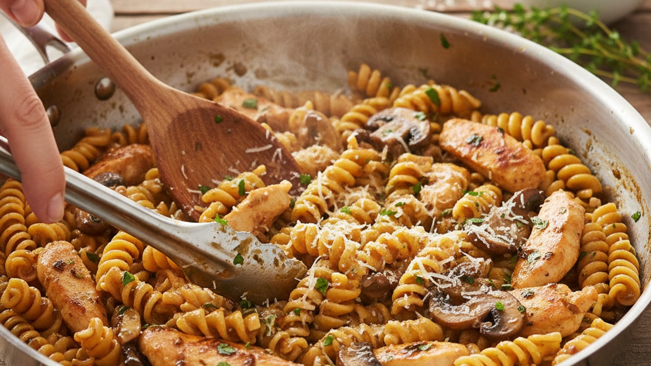 Toss with pasta and serve