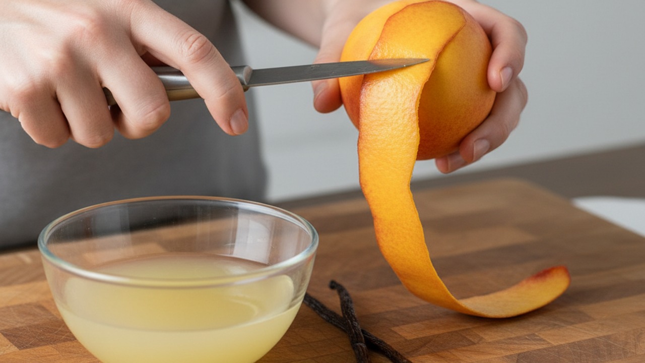 Prepare the peaches